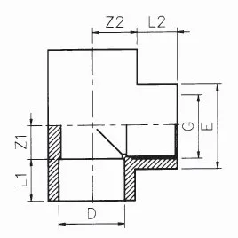 TRÓJNIK PVC 90' GW/GW/GW
